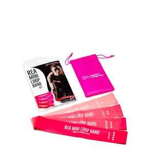 Rea Mini Loop Band Set 4 Λάστιχα γυμναστικής x-light/light/medium/heavy - Ροζ