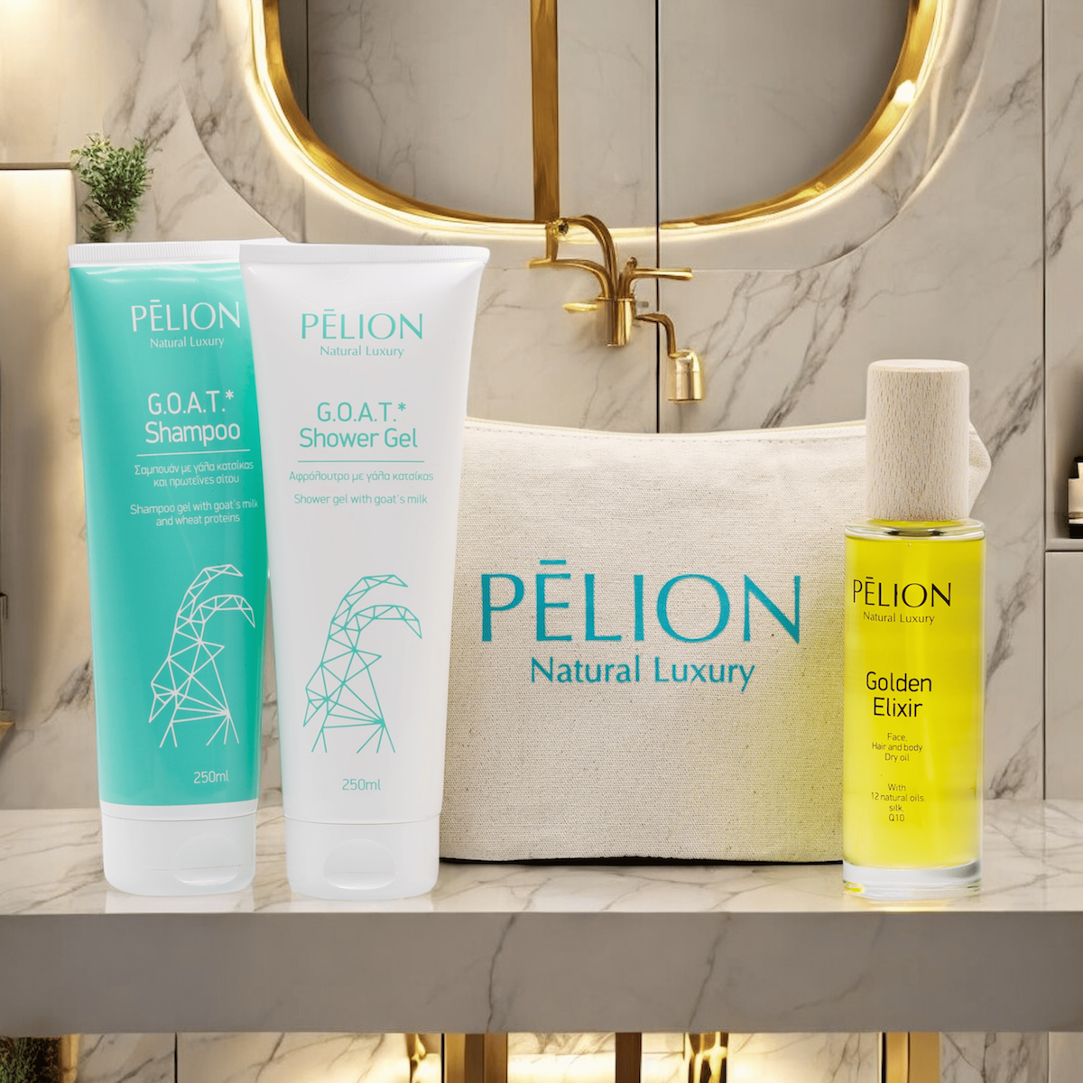 Luxury Glow Essentials – Ξηρό Λάδι – Αφρόλουτρο – Σαμπουάν