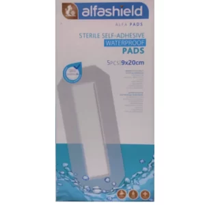 Alfashield  Αδιάβροχα Αποστειρωμένα Επιθέματα αυτοκόλλητα 9X20cm 5τμχ  PLS-AS-017